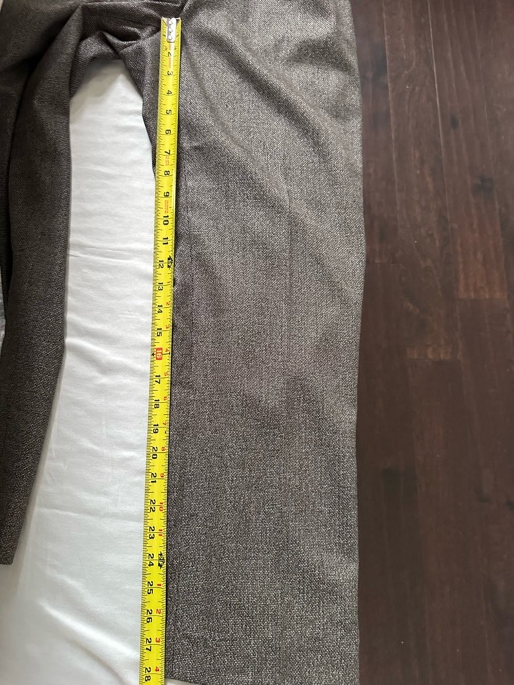 Lafayette 148 NY Barrow Pants Size 8 Brown Textured Career Trouser - Picture 7 of 8